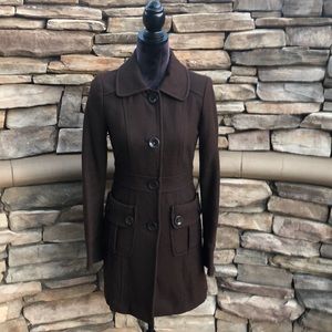 NWOT Anthropologie TULLE Wool Pea Coat Sz S Jacket